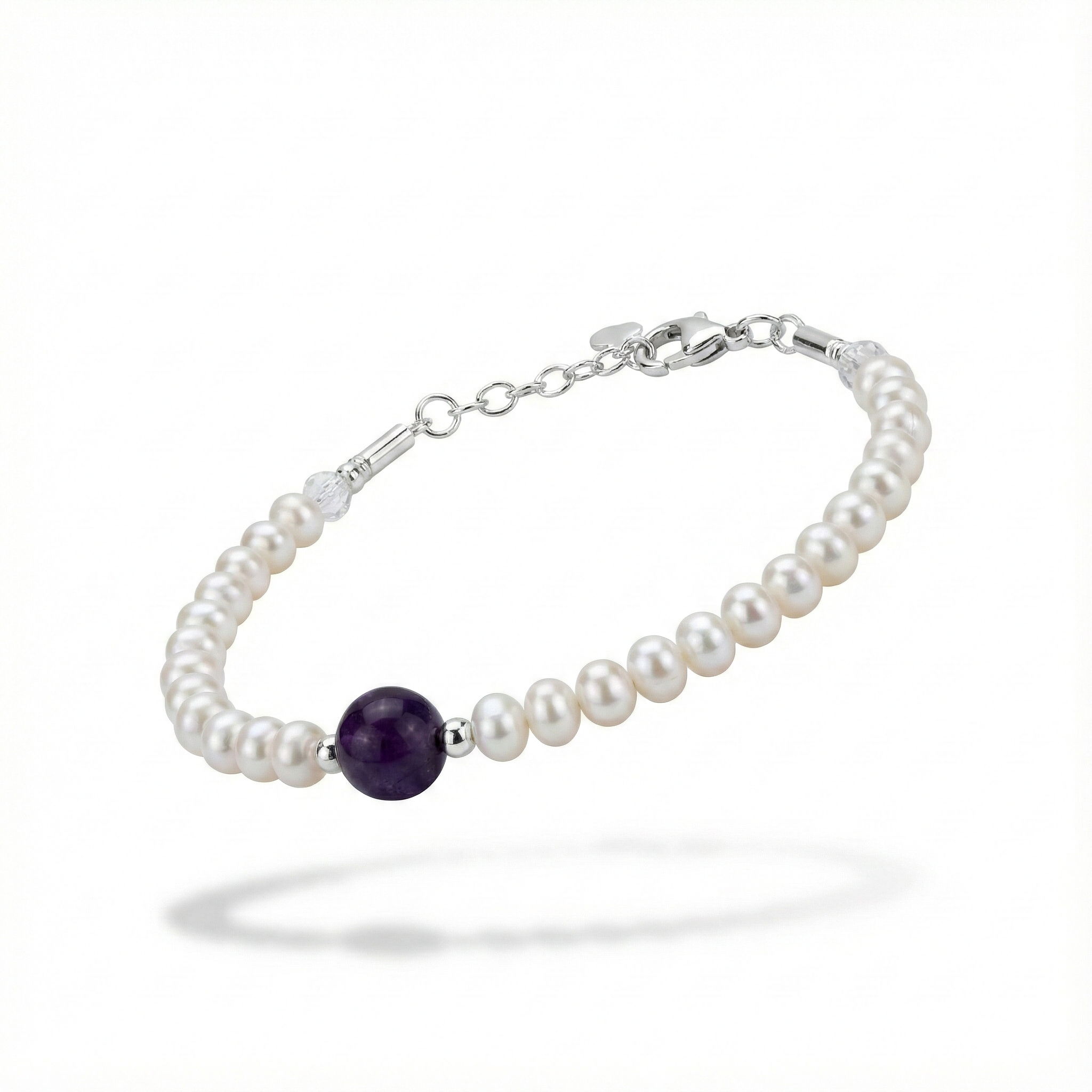 Bracelet Femme "DOUSSY" – Douceur de Nacre & Éclat d'Argent